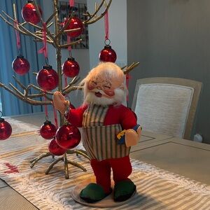 Annalee Festive Red and Green Santa Doll